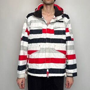 Special Blend Cirrus Group 10K Snowboard Jacket Mens Small Striped